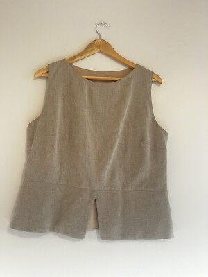 Evelin Brandt Sleeveless Top Zipper Closure. Vintage. Beautiful Shape. Size M