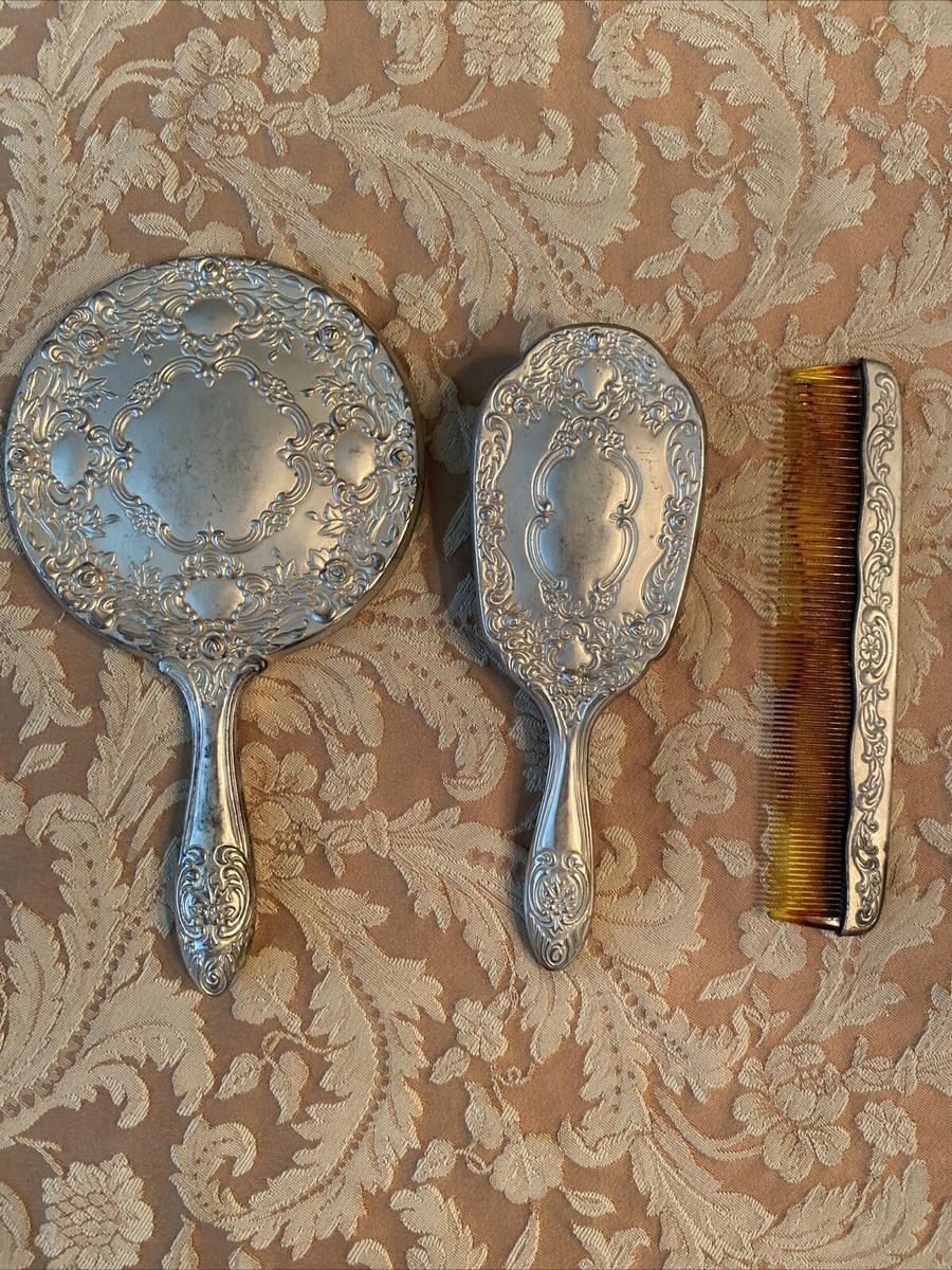 replacement comb for silver dresser set Dresser Set Sterling Silver Combs Harriete Estel Berman