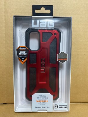 UAG Samsung Galaxy S20 Case Crimson Red Black Urban Armor Gear Monarch Premium