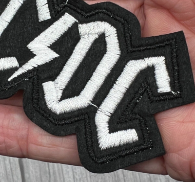 2001 ACDC Back In Black Woven Sew On Patch – Patch Collection - Foto 3