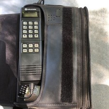 Rare Vintage Motorola  Untested  Car Phone Bag Power Cord. Bellsouth Mobility.