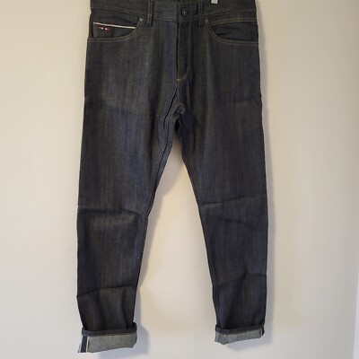 NAPAPIJRI Lund Men's Slim Fit Selvedge Designer Jeans Dark Blue 34x33
