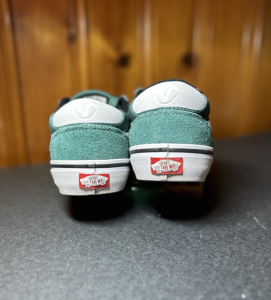 Vans Rowan Pro Men's Size 7.5 Pine Green White Shoes Vans Rowan Pro Men's Size 7.5 Pine Green White Shoes
