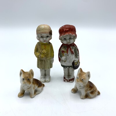 Lot of Japanese Figurines, Bisque Frozen Charlottes & Porcelain Frenchies /hgo