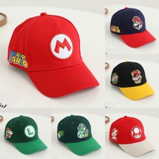 Boys Mario Cartoon Embroidery Baseball Cap Kids Girls Snapback Hat Outdoor Sport