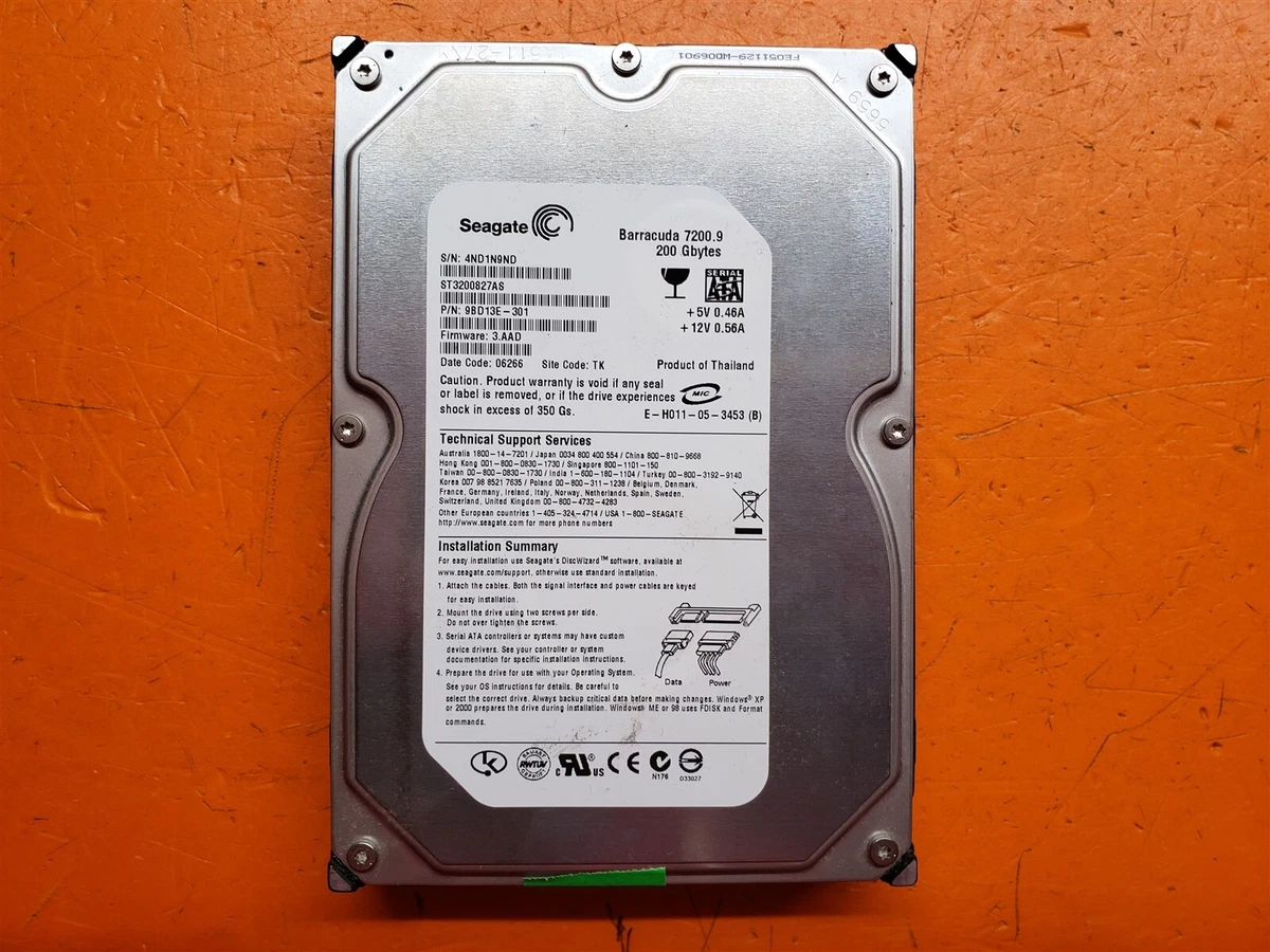 Seagate 200 GB Internal Hard Disk Drives for sale | eBay