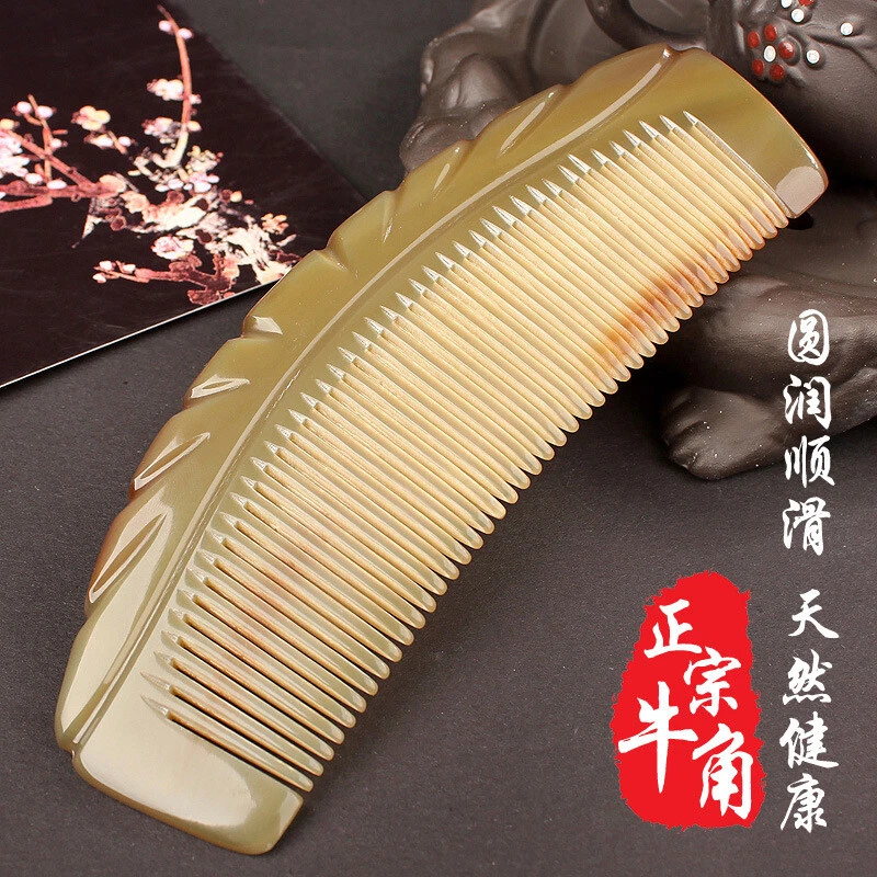 Escova de massagem antiestática Natural OX alça de pente dentes largos/finos - Imagem 2 de 4