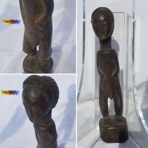 AUTHENTIC Akye Ankye Attye Figure Sculpture Statue Mask Fine African Art - Photo 1 sur 12