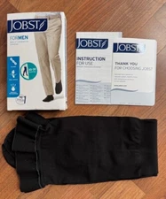 Jobst Medical Compression Socks 20-30 mmHg Mens XL Black Thigh CT 1 Pair 115411