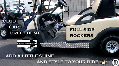 Club Car Precedent Golf Cart Highly Polished Diamond Plate Side Rocker Panels 