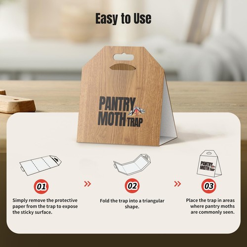 20 Pack Pantry Moth Traps Non-Toxic Glue Moth Trap for Food and Cupboard Trap... - Picture 3 of 7