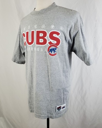 T-Shirt Chicago Cubs Collezione Majestic Diamond Medium Grigio Crew, MLB Vintage - Foto 3 di 8
