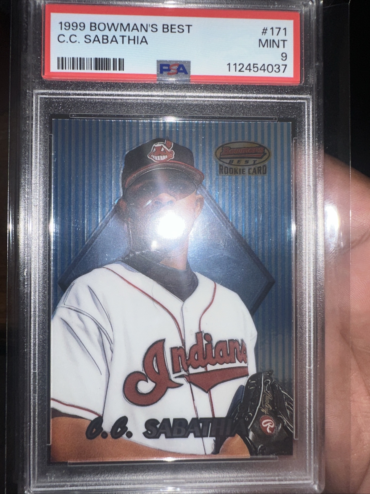 1999 Bowman's Best C.C. Sabathia Rookie #171 PSA 9 Mint Cleveland Indians