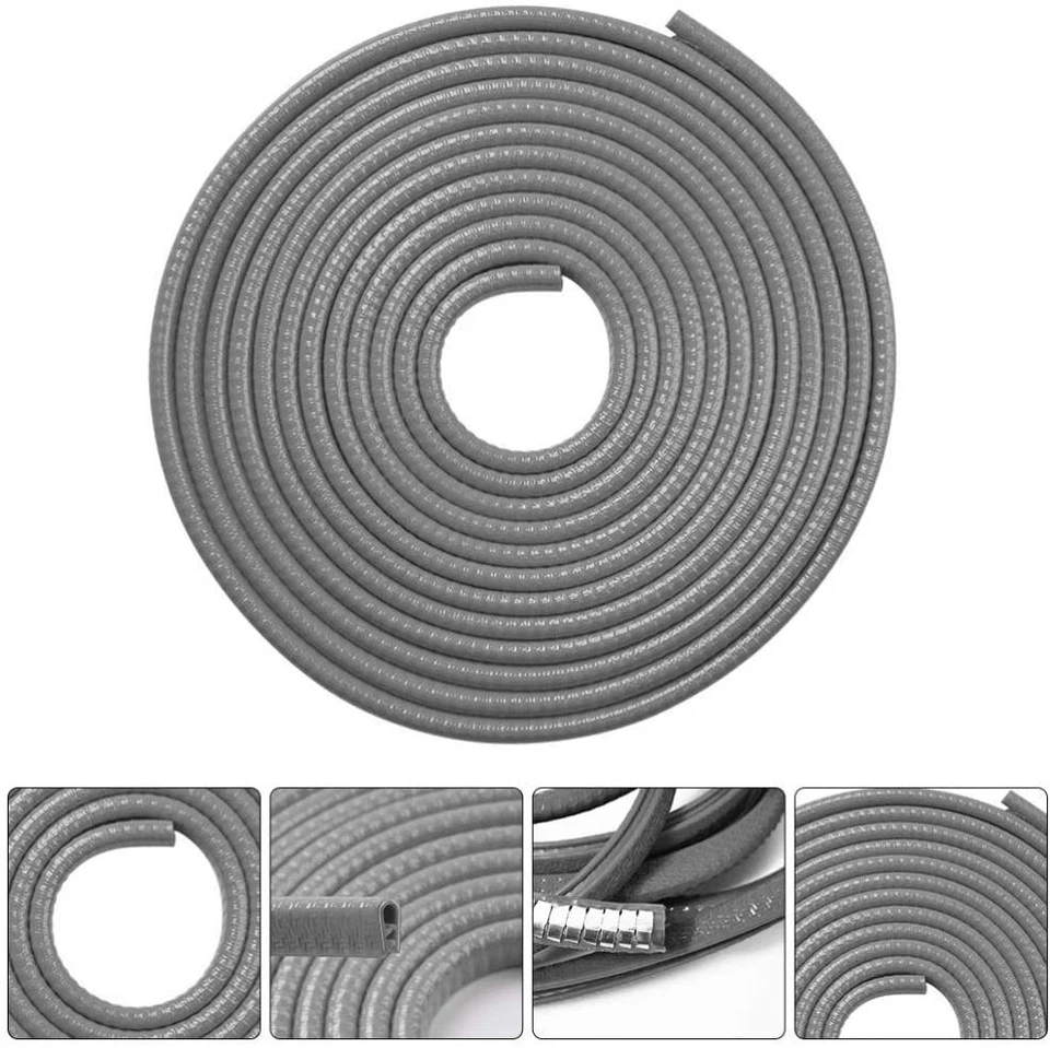 192'' Pinch Weld Edge Trim Rubber Seal, Car Door Window Sharp Edges Embellish - Imagem 3 de 4