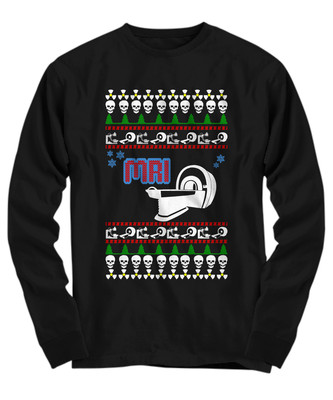 MRI Ugly Christmas Sweater Medical Imaging - Long Sleeve Tee