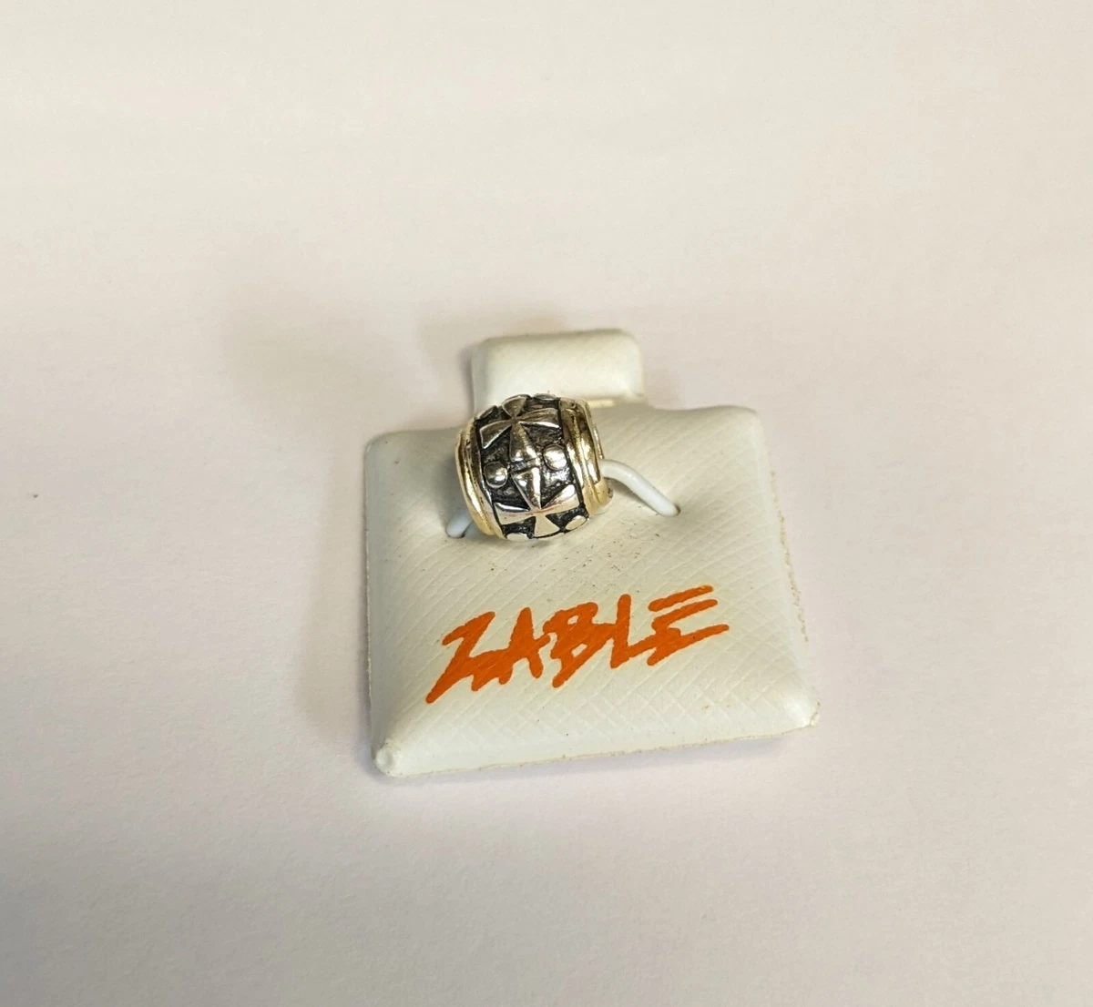 Zable Sterling Silver Cross Barrel Bead BZ 636AT eBay