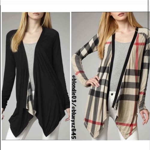 Burberry reversible waterfall cardigan 
