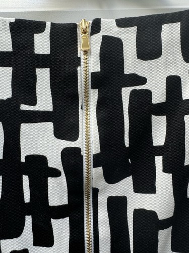Tahari Arthur Levine Dress Black/White Geometric Belted Women’s Size 16 - Picture 6 of 12