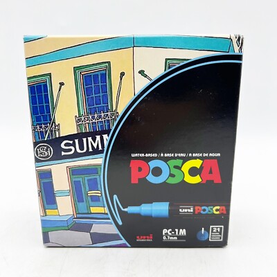Posca Paint Marker Pen Extra Fine (PC-1M) 21 Colors full color New Sealed