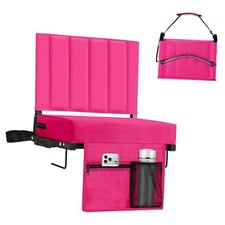 Stadium Seat for Bleachers with Back Support, Portable Bleacher Seat 1 Hot Pink