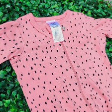 Carter's Unisex 6-9M Cotton Knit Footed Zip One-Piece Sleeper Pink/Black
