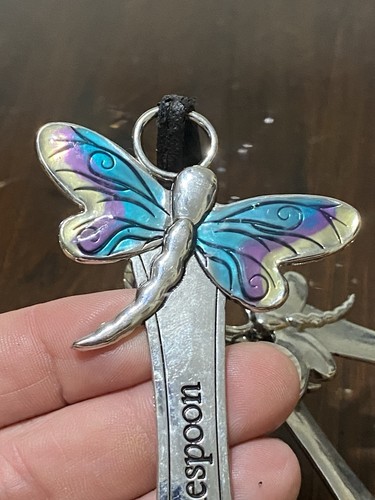 Decorative Dragonfly Silver Measuring Spoons Dream, Love, Believe, Inspire - Picture 5 of 9