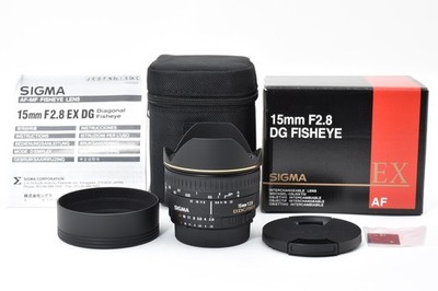 Sigma 15mm f/2.8 EX DG Fisheye AF Lens For Nikon F From JAPAN [Almost Unused]
