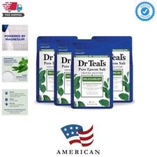 Epsom Salt - Relax  Relief - Eucalyptus Essential Oils - 3 lb - Pack of 4