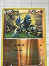 Pokémon TCG Sawk 62/114 Reverse Holo Black and White LP