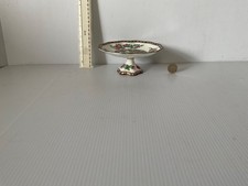RARE VINTAGE COALPORT INDIAN TREE WAVY EDGE MINIATURE CAKE STAND TAZZA