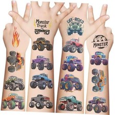 96 PCS Racing Car Pre Cut Temporary Tattoos for Adult Super Cute Truck Tattoos