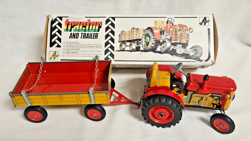1978 Kovap Zetor Traktor S Valnikem Metal Tin  (Tractor and Trailer Set)