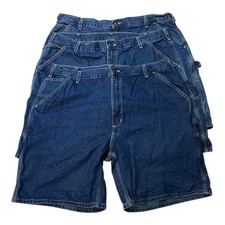 VTG Carhartt Lot of 3 Denim Jean Carpenter Men 42 Shorts B28 DST Blue 9" Inseam