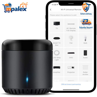 Broadlink RM Mini 3 Smart Home Hub WLAN IR Fernbedienung Universal Schwarz