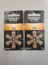 12x Duracell Activair Size 312 Hearing Aid Batteries, 2 Packs of 6, Exp. 05/29