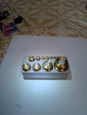 OHAUS Weight Set Complete 12 Piece Calibration 1g-500g Brass Vintage