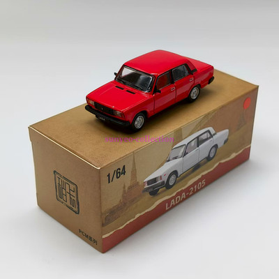 1:64 LADA 2105 Soviet Classic Red Diecast Car Model - Alloy Vintage