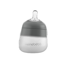 Nanob b  Flexy Silicone Baby Bottle, 5oz, Grey