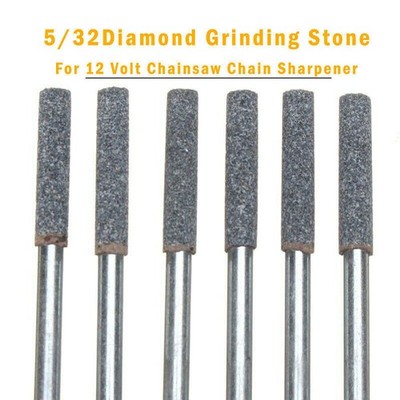 6tlg 4mm Diamantschleifer Schleifstein Set für 12 Volt Kettensäge Kettenschärfgerät
