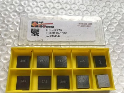 Qty. 10, VR/Wesson SPG422, 2A5 Carbide Turning Inserts. SPG-422 New!!
