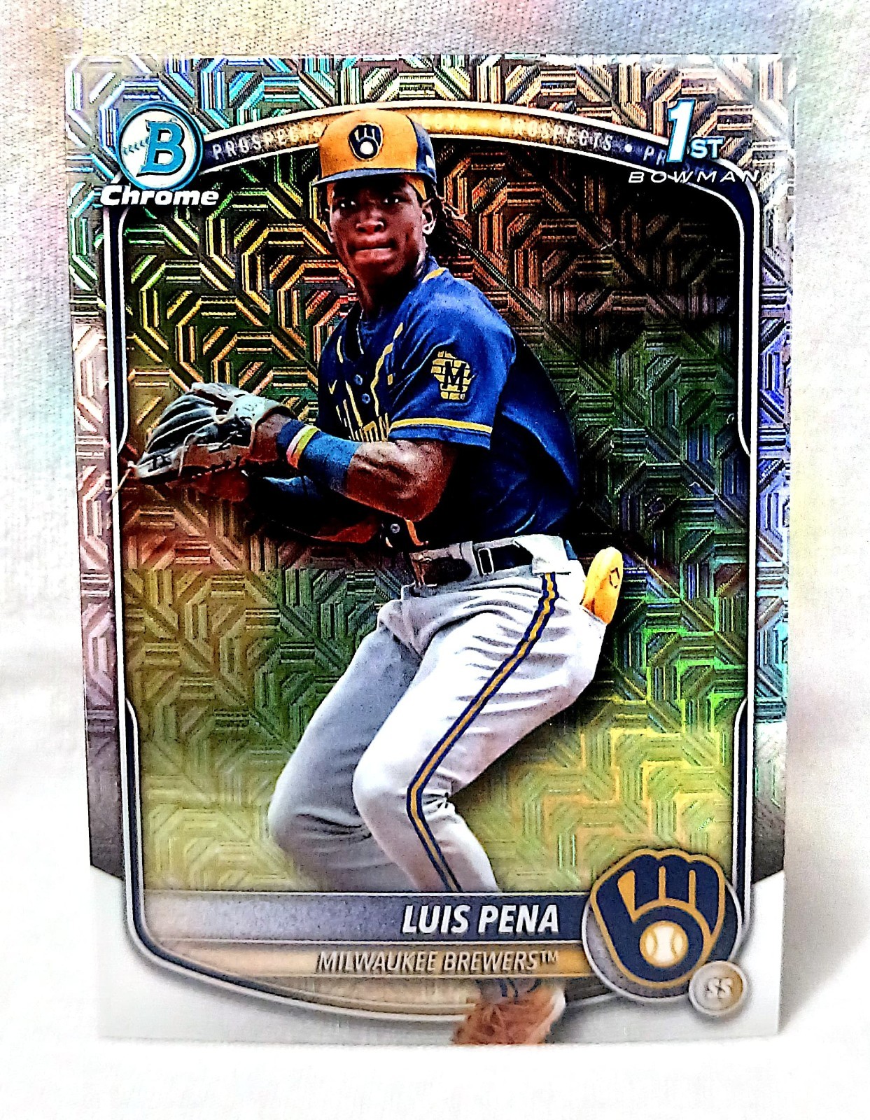 2025 Bowman - Chrome Prospects Luis Pena #BCP-38 Mojo Refractor (RC)