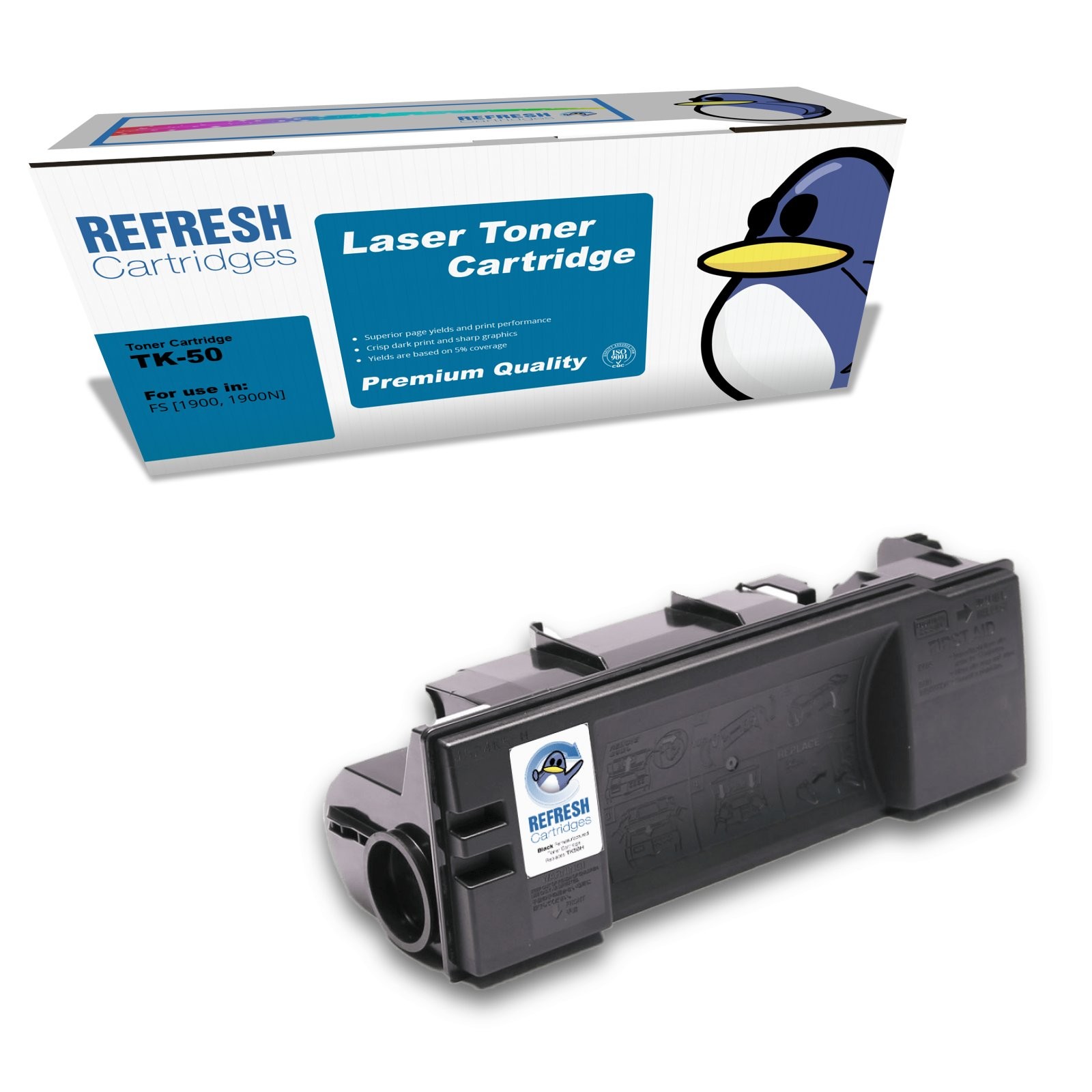 Refresh Cartridges Black TK-50H Toner Compatible With Kyocera Printers