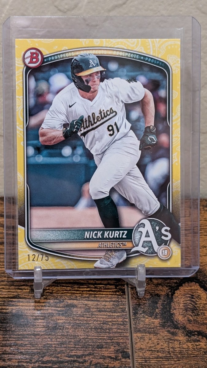 2025 Bowman Nick Kurtz Yellow #12/75 🔥 | eBay