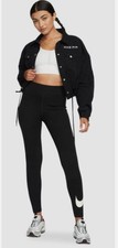 Nike Sportswear Classics Women's Black Graphic HW Leggings NWT