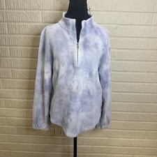 Madewell Sweatshirt Sz M Tie Dye Half Zip Waffle Knit Long Sleeve Comfy Cotton
