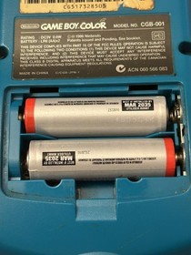 Nintendo Game Boy Color Handheld  Console Teal TESTED 1998 cgb 001 with 3 games