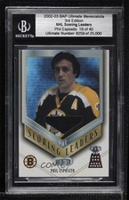 2002-03 ITG Be A Player Ultimate Memorabilia 3rd Edition 19/40 Phil Esposito 4f5