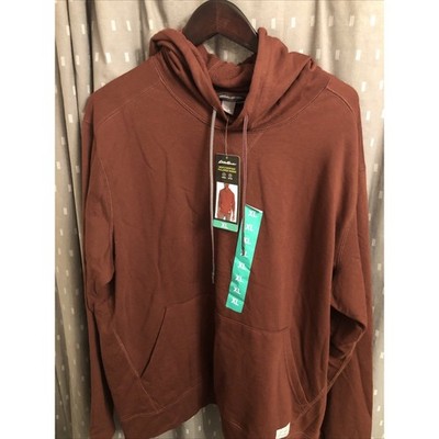 Eddie Bauer Men's Everyday Pullover Ultrasoft Hoodie Size XL. Red/Brown NWT