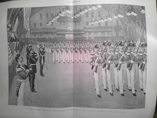 1898 Our Citizen Soldiers - Review of the Seventh Regiment NY by Roe - 22" x 16"
