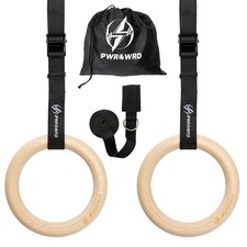 Gymnastic Rings - Durable Home Workout Equipment w/Adjustable Straps & Secure...